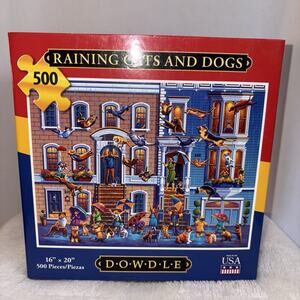 Raining Cats & Dogs 500 Piece Jigsaw Puzzle Dowdle New